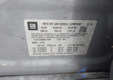 2019 Buick Encore Fwd Essence z USA, uszkodzony, nr VIN KL4CJCSM8KB778897